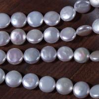 Monetų Kultūringas gėlavandenių perlų karoliukai, Gėlo vandens perlų, Pasidaryk pats, 11-12mm, Skylė:Apytiksliai 0.7mm, Ilgis 39 cm, Pardavė PC