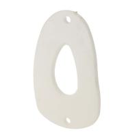 Ακρυλικό Connectors, DIY & 1/1 βρόχο & κοίλος, λευκό, 38x62x3mm, Τρύπα:Περίπου 3mm, Sold Με τσάντα