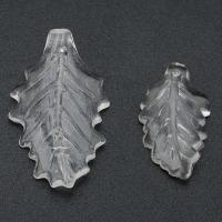 Akryl Häng, Leaf, DIY & olika storlek för val, klar, Hål:Ca 1mm, Säljs av Bag