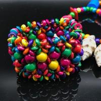 Wood Bracelets stoving varnish fashion jewelry & multilayer & for woman multi-colored 50mm Length Approx 17.2 cm Sold By PC