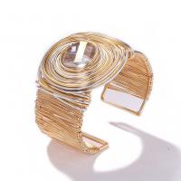 Zinc Alloy Bangle with Glass plated fashion jewelry & for woman Sold By PC