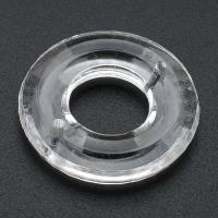 Acrylic Connectors Donut DIY & 1/1 loop & hollow clear Approx 0.5mm Sold By Bag