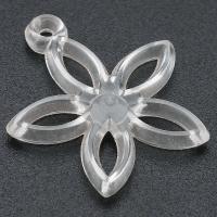 Acrylic Pendants Flower DIY & hollow clear Approx 1mm Sold By Bag