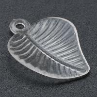 Acrylic Pendants Leaf DIY clear Approx 1.5mm Sold By Bag