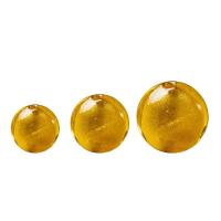 Gold Sand Lampwork Beads Round DIY golden yellow Sold By PC
