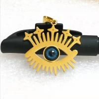 Titanium Steel Pendants Eye plated Sold By PC