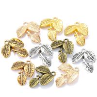 Zinc Alloy Leaf Pendants plated DIY nickel lead & cadmium free Approx 2.5mm Sold By Bag