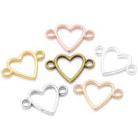 Heart Zinc Alloy Connector plated DIY & 1/1 loop & hollow nickel lead & cadmium free Approx 3mm Sold By Bag