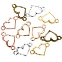 Heart Zinc Alloy Connector plated DIY & 1/1 loop & hollow nickel lead & cadmium free Approx 1mm Sold By Bag
