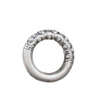 Thailand Sterling Silver Frame Bead Donut Antique finish DIY silver color Inner Approx 9.5mm Sold By Lot