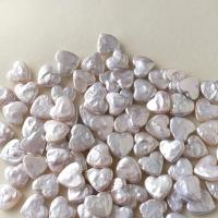 Barock kultivierten Süßwassersee Perlen, Natürliche kultivierte Süßwasserperlen, Herz, DIY & kein Loch, weiß, 10-11mm, verkauft von PC