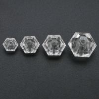 Transparent Acrylic Beads Polygon DIY clear Sold By Bag