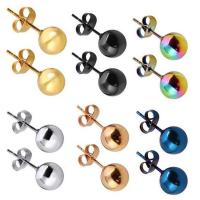 Stainless Steel Stud Earrings 316L Stainless Steel fashion jewelry & Unisex Sold By PC