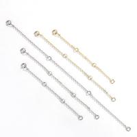 925 Sterling Silver Extender Chain plated DIY Sold By PC