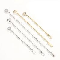 925 Sterling Silver Extender Chain plated DIY & oval chain Sold By PC