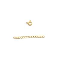 Brass Extender Chain plated DIY golden Sold By PC