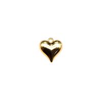 سبائك الزنك المعلقات القلب, 18K الذهب مطلي, ديي, 14.20x15.20mm, تباع بواسطة PC