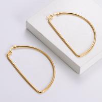 Stainless Steel Lever Back Earring 316L Stainless Steel Letter D 18K gold plated fashion jewelry & for woman golden Sold By Pair