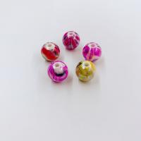 Miracle Acrylic Beads Round brushwork DIY mixed colors Sold By Bag
