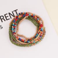 Glazen kralenarmbanden, Seedbead, met Kristal, multilayer & Bohemien stijl & voor vrouw, meer kleuren voor de keuze, Lengte Ca 7-10 inch, Verkocht door PC