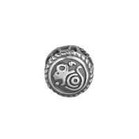 Thailand Sterling Silver Spacer Bead Round Antique finish silver color Approx 3mm Sold By Lot
