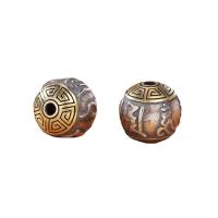 Thailand Sterling Silver Spacer Bead with Brass Antique finish DIY silver color Sold By Lot