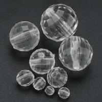 Transparent Acrylic Beads Round DIY clear Sold By Bag