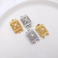 Zinc Alloy Connector plated & micro pave cubic zirconia Sold By PC