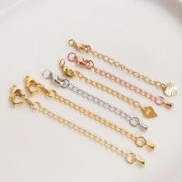 Brass Extender Chain plated  65mm Sold By PC