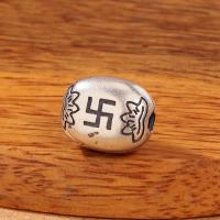Thailand Sterling Silver Spacer Bead, Antique finish, DIY & different styles for choice, silver color, 12.10x9.60x7.20mm, Hole:Approx 2mm, 10PCs/Lot, Sold By Lot