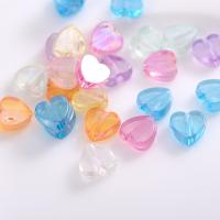 Transparent Acrylic Beads Heart DIY mixed colors 8mm Approx Sold By Bag