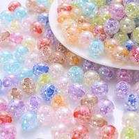 Miracle akryl perler, Runde, du kan DIY, blandede farver, 10mm, Ca. 20pc'er/Bag, Solgt af Bag