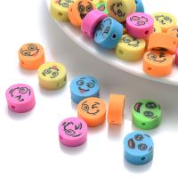 Polymer Clay Beads Flat Round DIY mixed colors 10mm Approx Sold By Bag