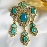 Rhinestone Brooch Zinc Alloy with Resin fashion jewelry & for woman & with rhinestone nickel lead & cadmium free Sold By PC