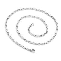 Stainless Steel Chain Necklace 304 Stainless Steel plated fashion jewelry & for man 3mm Sold By Bag