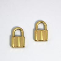 Stainless Steel Pendants 304 Stainless Steel Lock polished DIY golden Sold By PC