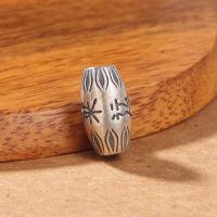 Thailand Sterling Silver Spacer Bead, Rondelle, Antique finish, DIY, silver color, 14x7.80mm, Hole:Approx 3mm, 10PCs/Lot, Sold By Lot