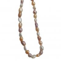 Keishi ferskvandskulturperle Beads, Ferskvandsperle, Uregelmæssig, du kan DIY & forskellig størrelse for valg, blandede farver, Længde 35-37 cm, Solgt af PC