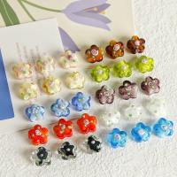Bumpy Lampwork Beads, Flower, DIY, more colors for choice, 15x15mm, Sold By PC