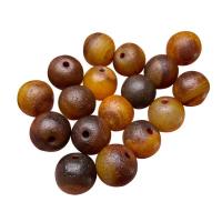 Naturlige gule Agate perler, Gul Agate, Runde, Naturligt & du kan DIY, 13x15mm, Solgt af PC
