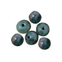 Perles agate dzi tibétaine naturelle, agate verte, DIY, vert, 10x14mm, Vendu par PC