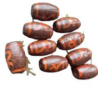 Natural Tibetan Agate Dzi Beads DIY two different colored 40mm Sold By PC