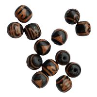 Perles agate dzi tibétaine naturelle, agate Tibétaine, DIY, deux couleurs différentes, 14x16mm, Vendu par PC