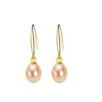 Freshwater Pearl Earrings with Brass plated for woman Sold By Lot