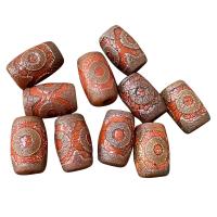 Přírodní tibetské Achát dži korálky, Tibetský achát, DIY, dvě různé barevné, 15x22mm, Prodáno By PC