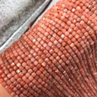 Perline Rhodonite, Quadrato, lucido, DIY & sfaccettati, rosso, 4-4.5mm, Venduto per Appross. 38-40 cm filo