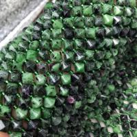 Gemstone Smycken Pärlor, Ruby i Zoisite, polerad, DIY, grön, 8x8mm, Såld Per Ca 38-40 cm Strand