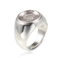 цинковый сплав гнездо-оправа для кольца, плакирован серебром, Регулируемый & ювелирные изделия моды & Мужская, не содержит никель, свинец, 24x16mm, продается PC