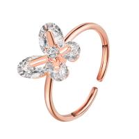 Crystal Finger Ring Brass with Crystal plated fashion jewelry & for woman 20mm Sold By PC