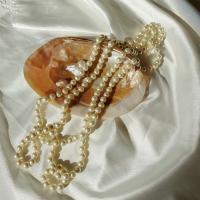 Collares de perlas de cristal, Perlas de vidrio, hecho a mano, Joyería & para mujer, longitud aproximado 150 cm, Vendido por UD
